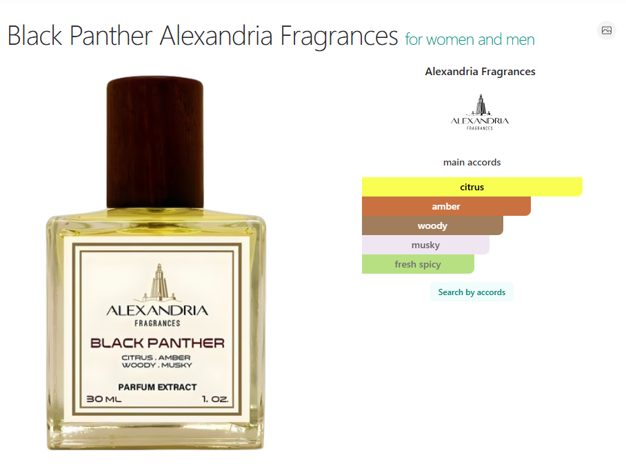Alexandria Fragrances Black Panther (Inspired by Bvlgari Tygar)